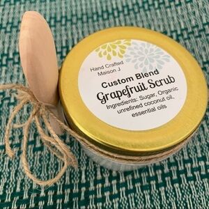 Grapefruit sugar scrub, hand crafted, all natural